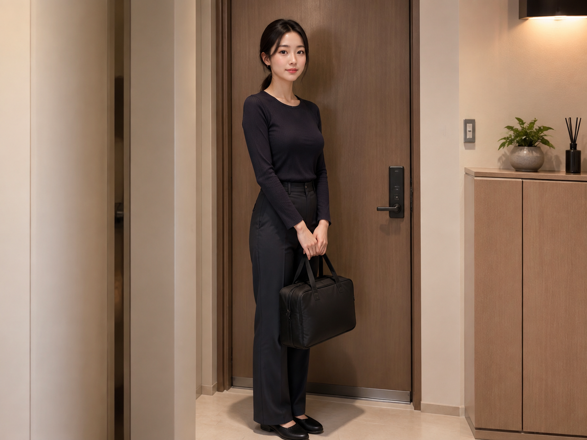 인천 부평구 방문 홈케어 일정을 준비하는 젊은 성인 한국 여성 관리사
